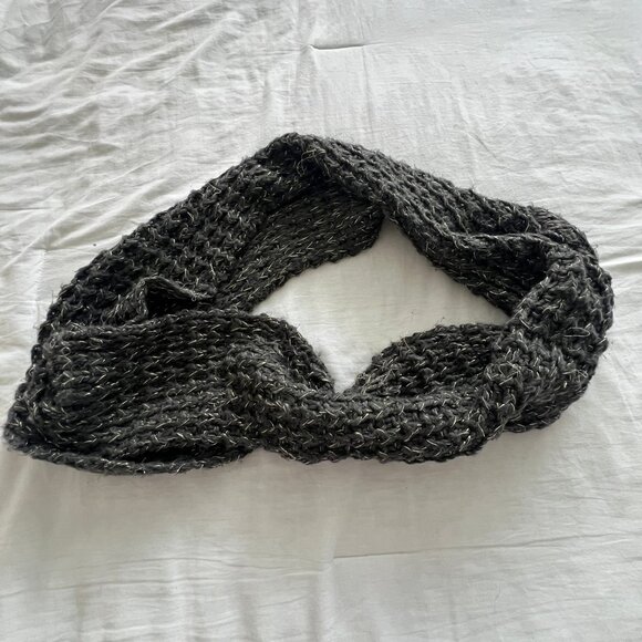 Black and Silver Infinity Scarf - Picture 1 of 3